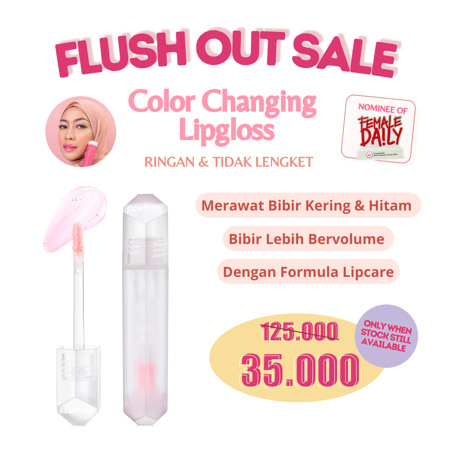 CONFITTY Crystal Clear Magic Lipgloss