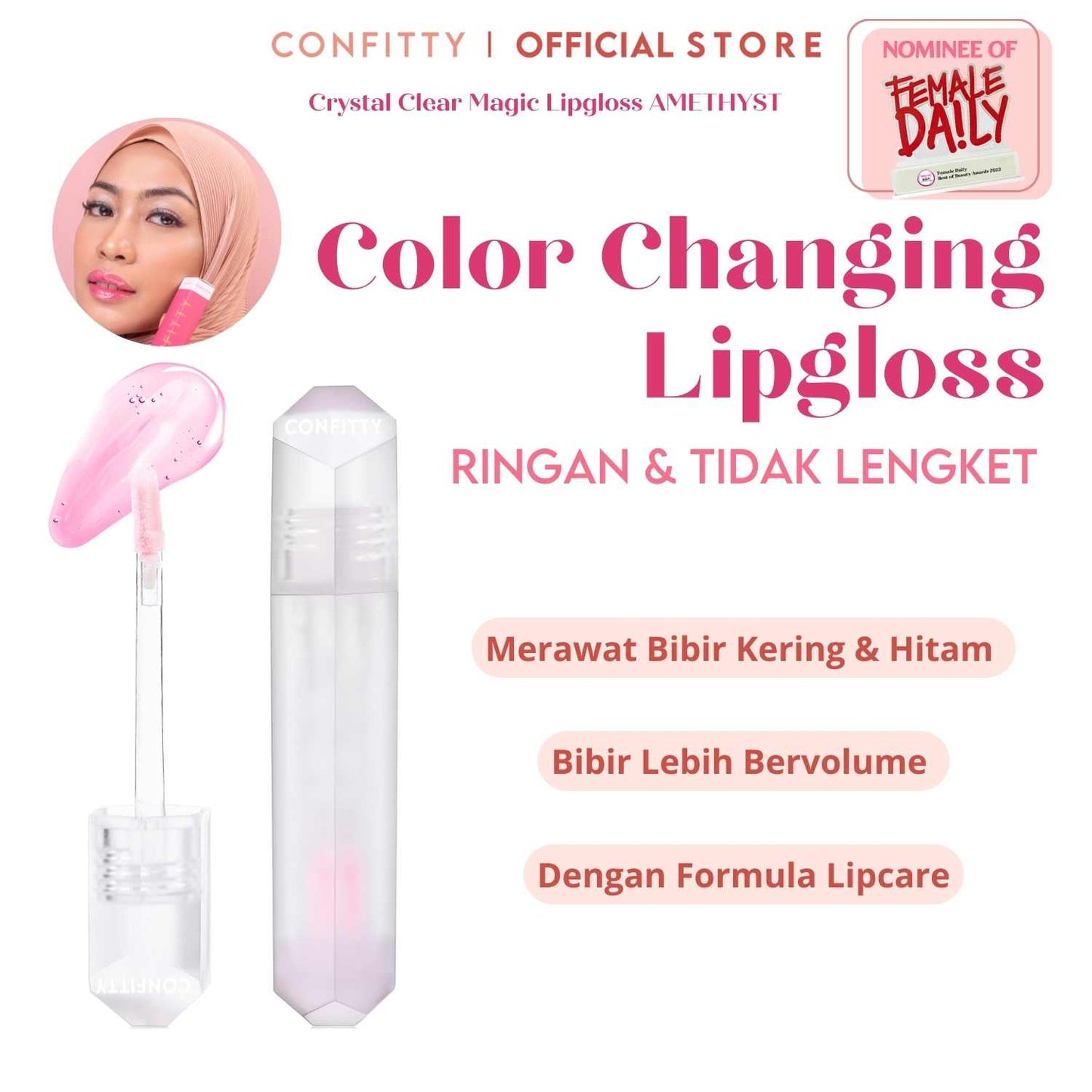 CONFITTY Crystal Clear Magic Lipgloss