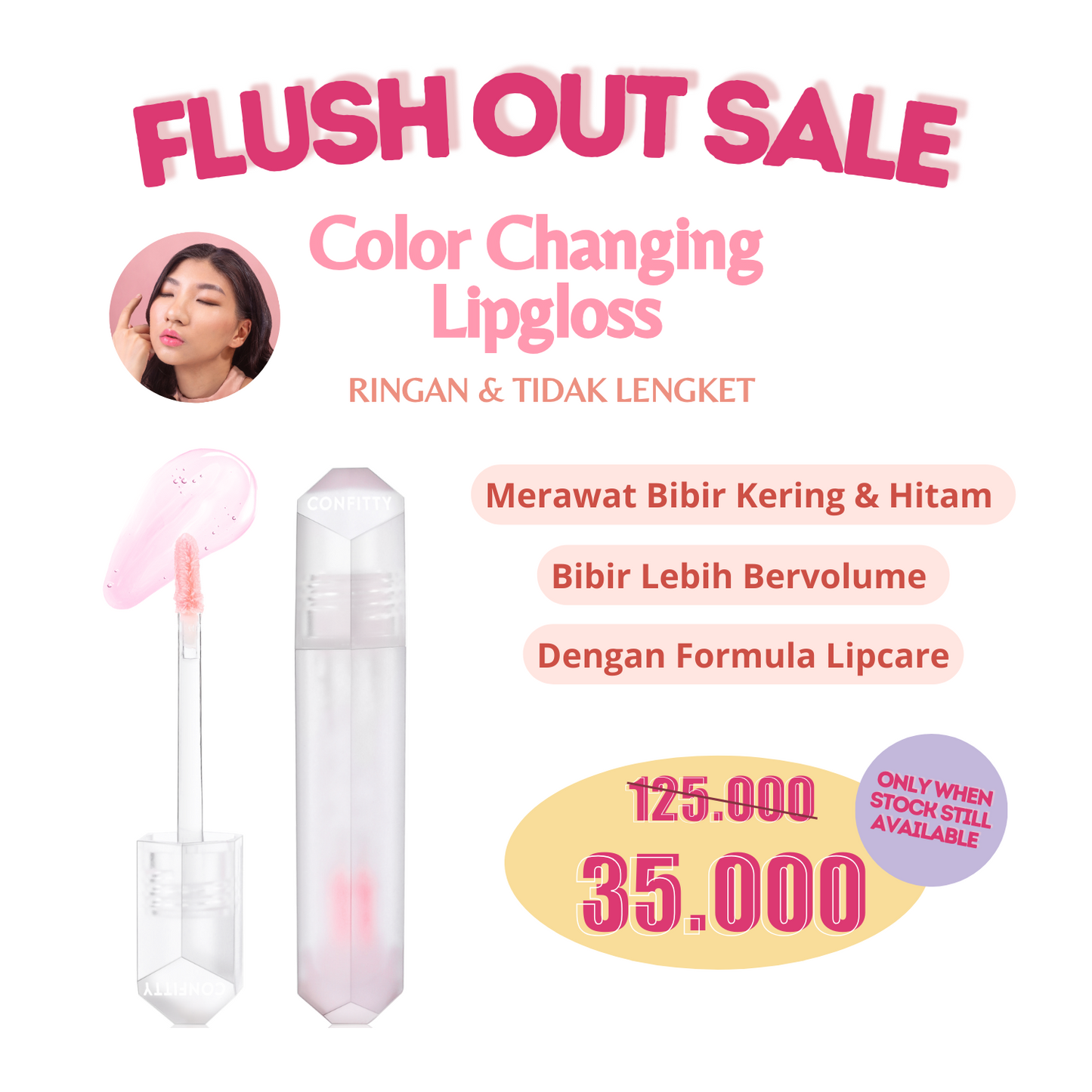 CONFITTY Crystal Clear Magic Lipgloss