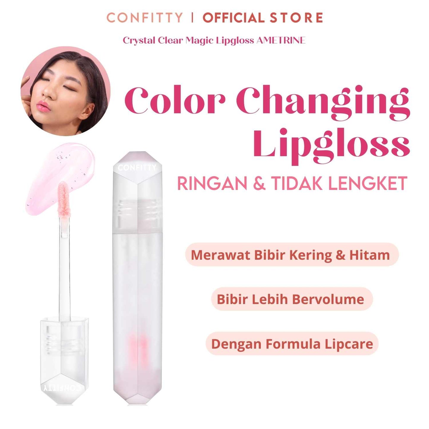 CONFITTY Crystal Clear Magic Lipgloss