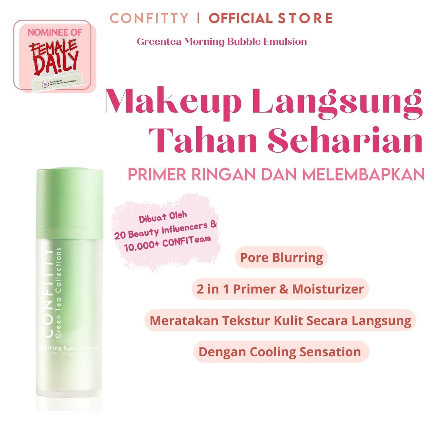 CONFITTY Greentea Morning Bubble Emulsion