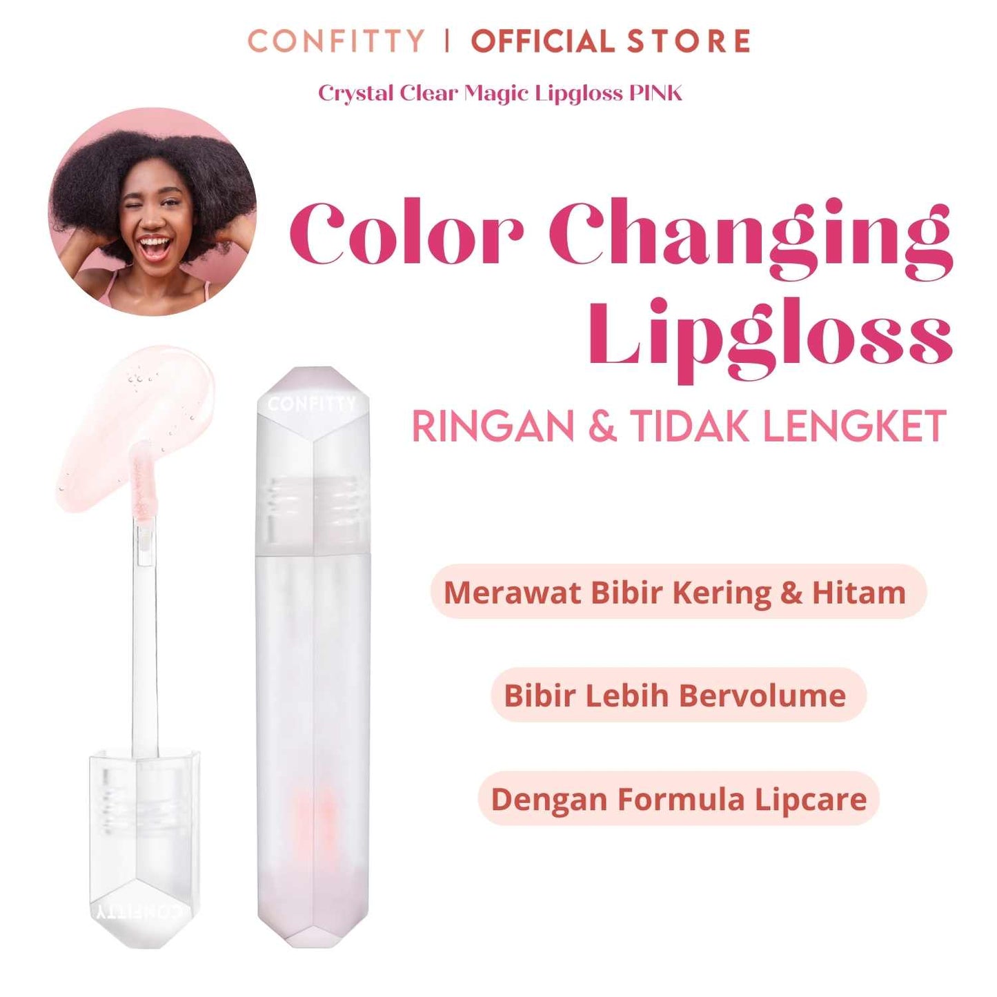 CONFITTY Crystal Clear Magic Lipgloss