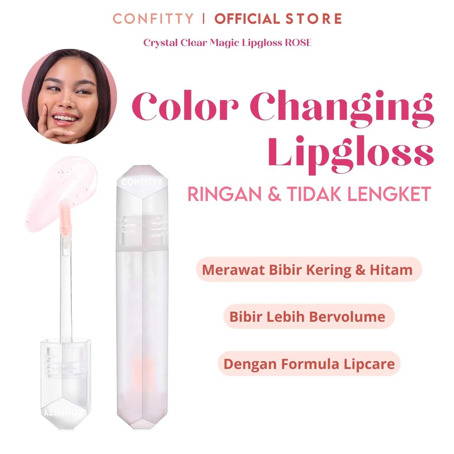 CONFITTY Crystal Clear Magic Lipgloss