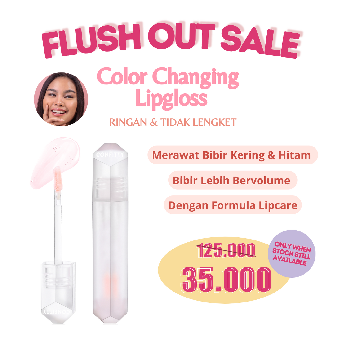 CONFITTY Crystal Clear Magic Lipgloss