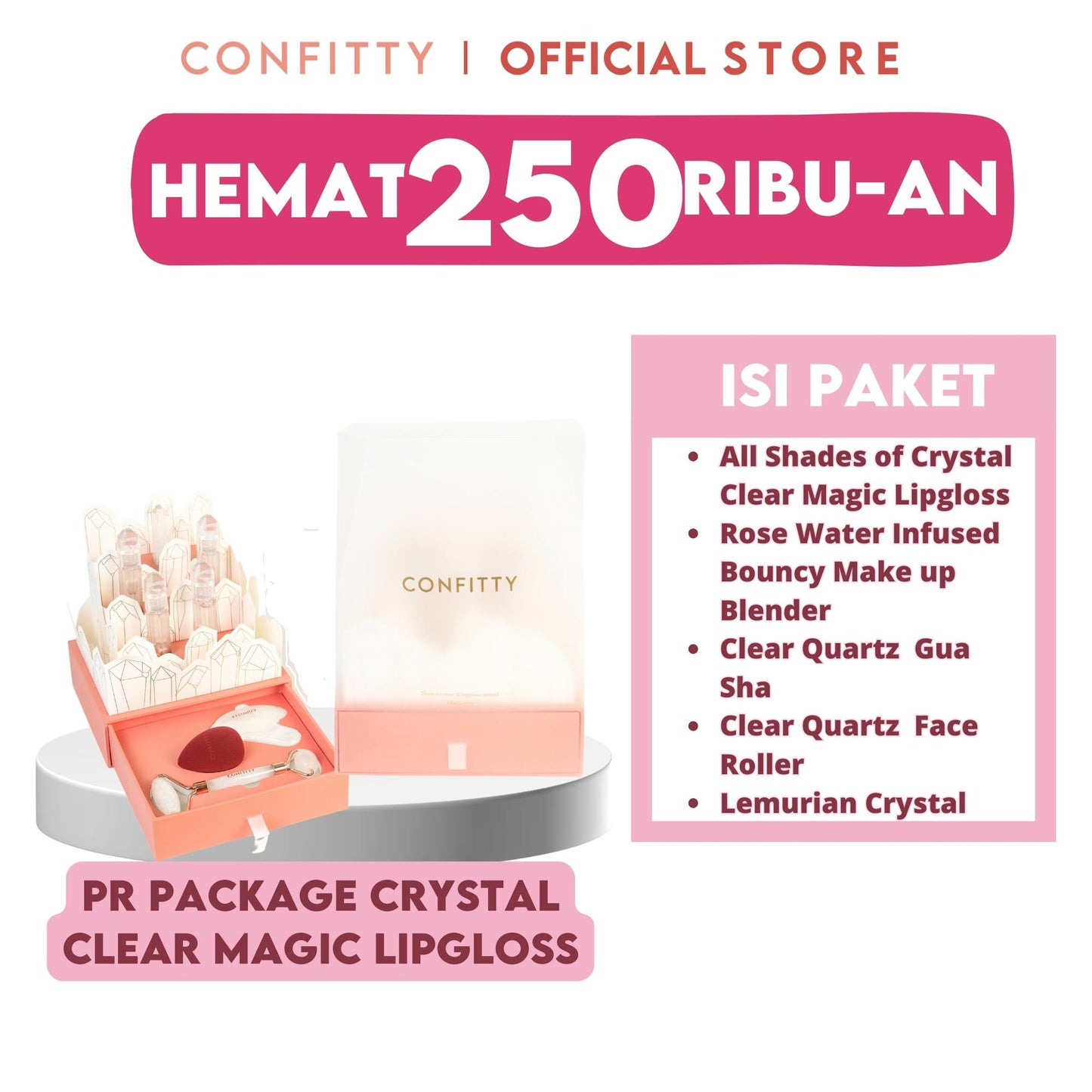 CONFITTY PR Package Crystal Clear Magic Lipgloss